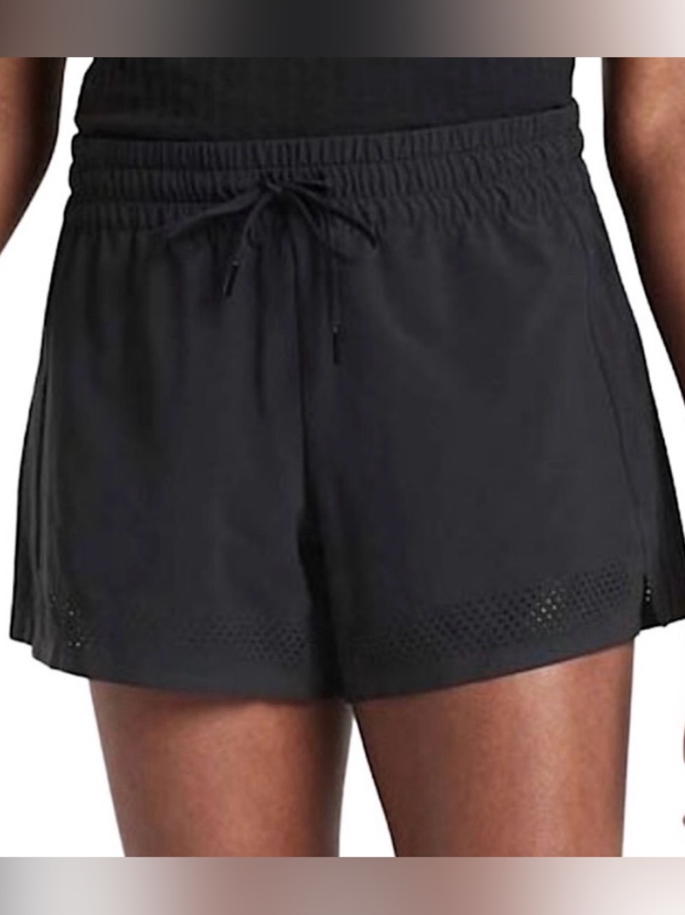 ATHLETA Baja 2.0 Running Shorts 6 Black Featherweight Stretch Performance Travel